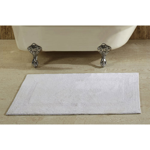 Ebern Designs 100 Cotton Tufted Bath Mats, Reversible Machine Washable Super Absorbent Bathroom